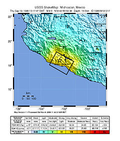 1985 Mexico Earthquake 19850919 1317 UTC loc.jpg