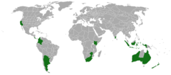 Distribución de Acacia baileyana