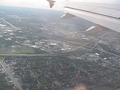 Aerial view of the junction of Interstate 95 and Rhode Island Route 37.jpg