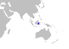 Distribución geográfica de A. sibogae (en azul).