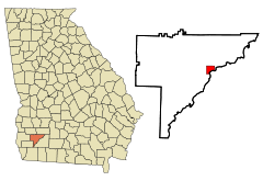 Baker County Georgia Incorporated and Unincorporated areas Newton Highlighted.svg
