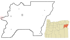 Ubicación en el estado de Oregón Ubicación de Oregón en EE. UU.