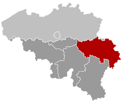 Ubicación de Provincia de Lieja