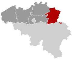 Ubicación de Provincia de Limburgo (Bélgica)