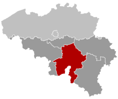 Ubicación de Provincia de Namur