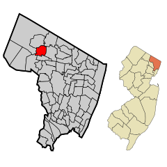 Ubicación en el condado de Bergen en Nueva JerseyUbicación de Nueva Jersey en EE. UU.