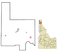Ubicación en el condado de Bonner en Idaho Ubicación de Idaho en EE. UU.