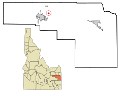 Ubicación en el condado de Bonneville en Idaho Ubicación de Idaho en EE. UU.