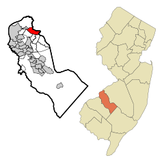 Ubicación en el condado de Camden en Nueva JerseyUbicación de Nueva Jersey en EE. UU.
