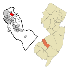 Ubicación en el condado de Camden en Nueva JerseyUbicación de Nueva Jersey en EE. UU.