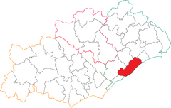 Situación del cantón en el departamento de Hérault.