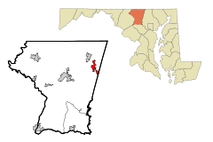 Ubicación en el condado de Carroll en MarylandUbicación de Maryland en EE. UU.