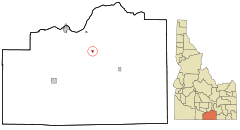 Ubicación en el condado de Cassia en Idaho Ubicación de Idaho en EE. UU.