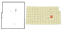 Ubicación en el condado de Chase en KansasUbicación de Kansas en EE. UU.