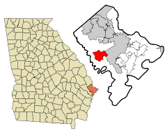Chatham County Georgia Incorporated and Unincorporated areas Georgetown Highlighted.svg