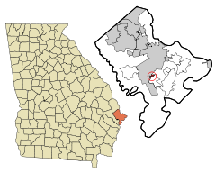 Chatham County Georgia Incorporated and Unincorporated areas Vernonburg Highlighted.svg