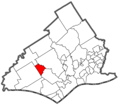 Ubicación en el condado de DelawareUbicación del condado en PensilvaniaUbicación de Pensilvania en EE. UU.