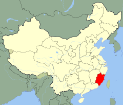 Ubicación de Fujian