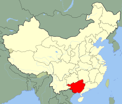 Ubicación de Guangxi