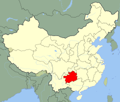 Ubicación de Guizhou