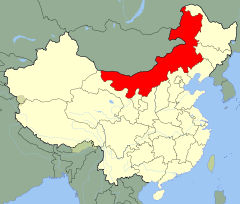 Ubicación de Mongolia Interior