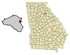 Clarke County Georgia Incorporated and Unincorporated areas Winterville Highlighted.svg