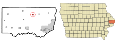Clinton County Iowa Incorporated and Unincorporated areas Charlotte Highlighted.svg