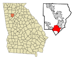 Cobb County Georgia Incorporated and Unincorporated areas Mableton Highlighted.svg