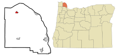 Ubicación en el condado de Columbia en el estado de Oregón Ubicación de Oregón en EE. UU.
