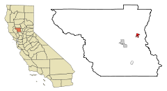 Colusa County California Incorporated and Unincorporated areas Colusa Highlighted.svg