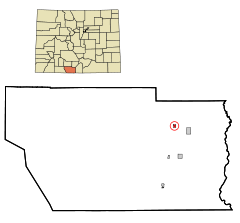 Ubicación en el condado de Conejos en el estado de Colorado Ubicación de Colorado en EE. UU.