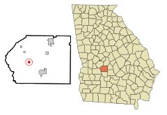 Dooly County Georgia Incorporated and Unincorporated areas Lilly Highlighted.svg