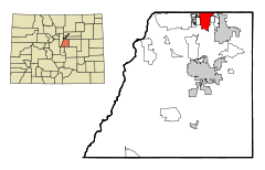 Ubicación en el condado de Douglas en el estado de Colorado Ubicación de Colorado en EE. UU.