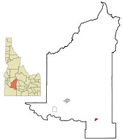 Ubicación en el condado de Elmore en Idaho Ubicación de Idaho en EE. UU.