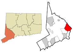 Ubicación en el condado de Fairfield en el estado de Connecticut Ubicación de Connecticut en EE. UU.