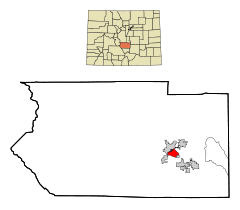 Ubicación en el condado de Fremont en el estado de Colorado Ubicación de Colorado en EE. UU.