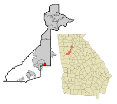 Fulton County Georgia Incorporated and Unincorporated areas Hapeville Highlighted.svg