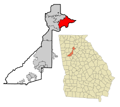 Fulton County Georgia Incorporated and Unincorporated areas Johns Creek Highlighted.svg