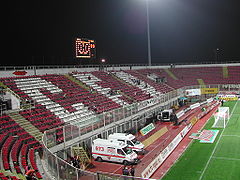 Giulesti Stadium - stand of home supporters.JPG