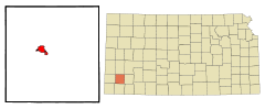 Ubicación en el condado de Grant en KansasUbicación de Kansas en EE. UU.