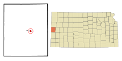 Ubicación en el condado de Greeley en KansasUbicación de Kansas en EE. UU.