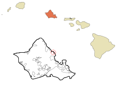 Honolulu County Hawaii Incorporated and Unincorporated areas Kaaawa Highlighted.svg