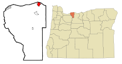 Ubicación en el condado de Hood River en el estado de Oregón Ubicación de Oregón en EE. UU.