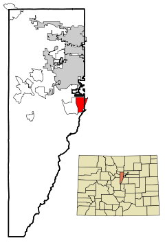 Ubicación en el condado de Jefferson en el estado de Colorado Ubicación de Colorado en EE. UU.