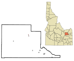 Ubicación en el condado de Jefferson en Idaho Ubicación de Idaho en EE. UU.
