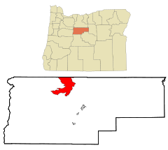 Ubicación en el condado de Jefferson en el estado de Oregón Ubicación de Oregón en EE. UU.