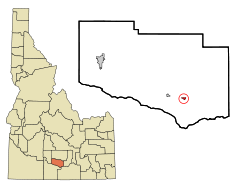 Ubicación en el condado de Jerome en Idaho Ubicación de Idaho en EE. UU.