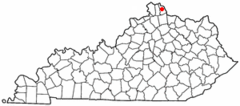 Ubicación en el condado de Campbell en KentuckyUbicación de Oklahoma en EE. UU.