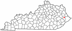 Ubicación en el condado de Floyd en KentuckyUbicación de Oklahoma en EE. UU.