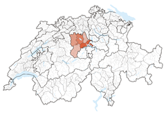 Ubicación de Cantón de Lucerna
